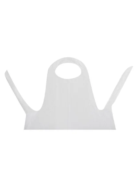 Tabliers jetables en polyéthylène blancs 14,5 microns (Lot de 100)