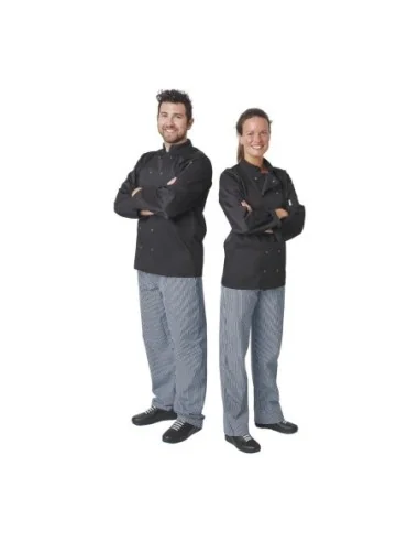 Veste de cuisine mixte Whites Vegas manches longues noire L