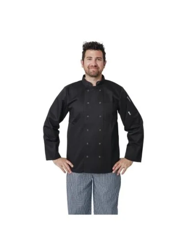 Veste de cuisine mixte Whites Vegas manches longues noire L