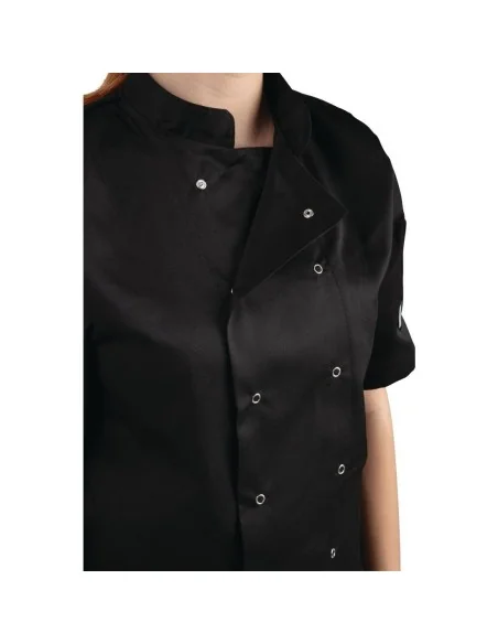 Veste de cuisine mixte Whites Vegas manches courtes noire L