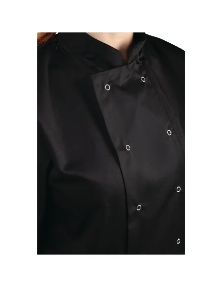 Veste de cuisine mixte Whites Vegas manches courtes noire L