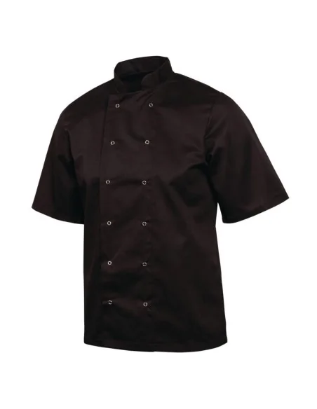 Veste de cuisine mixte Whites Vegas manches courtes noire M