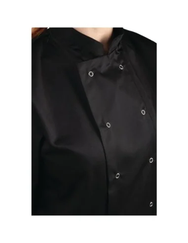 Veste de cuisine mixte Whites Vegas manches courtes noire S