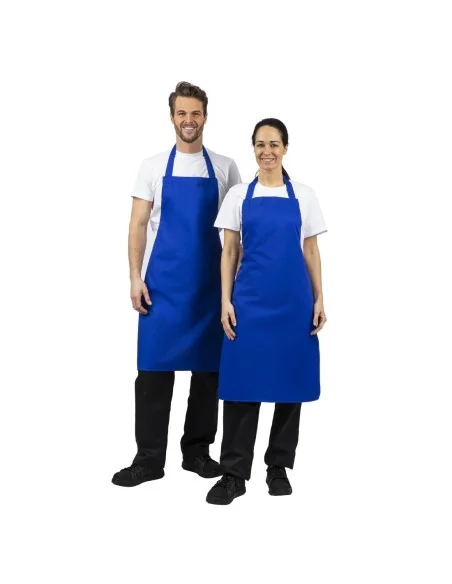 Tablier bavette Whites bleu roi