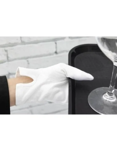 Gants de service pour homme blancs S/M