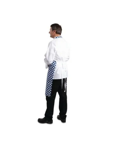 Tablier bavette Whites carreaux bleus et blancs