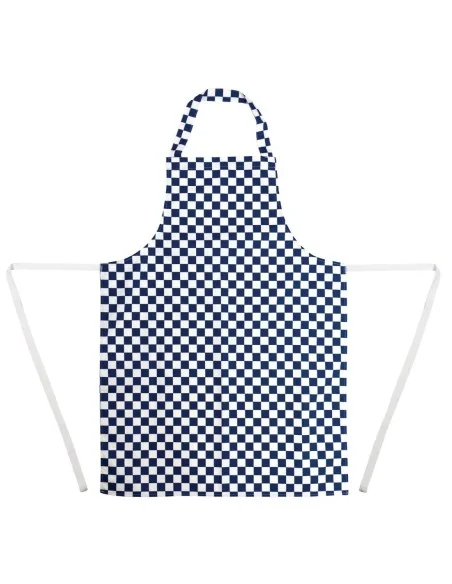 Tablier bavette Whites carreaux bleus et blancs