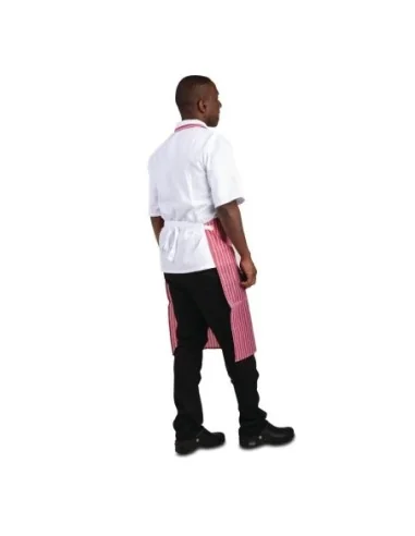 Tablier bavette déperlant Whites rouge et blanc