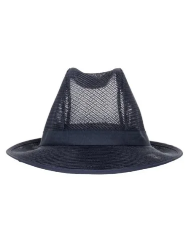 Chapeau Trilby bleu marine avec résille S