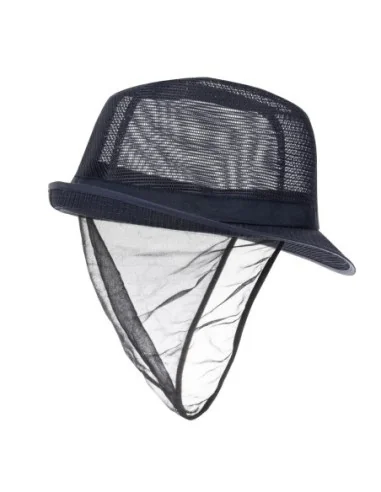 Chapeau Trilby bleu marine avec résille S