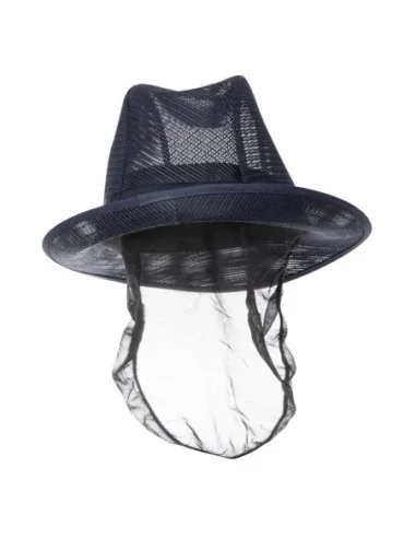 Chapeau Trilby bleu marine avec résille S