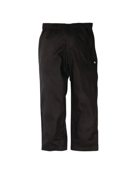 Pantalon de cuisine mixte Chef Works Professionnel chevrons noirs M