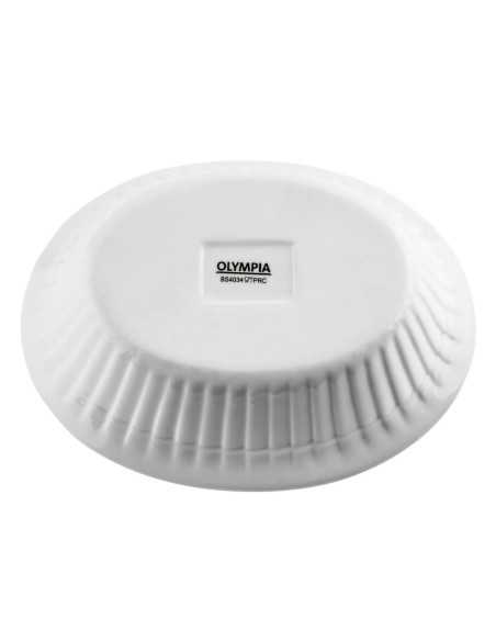 Plat à tourte ovale blanc Olympia (Lot de 6)