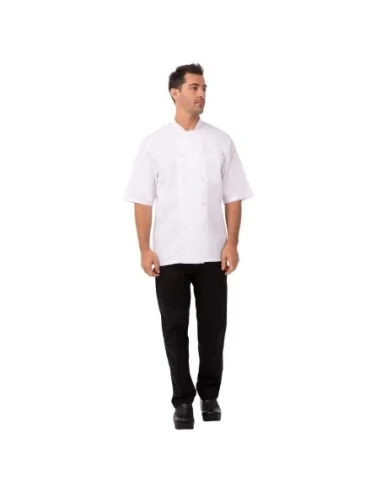 Veste de cuisine mixte blanche Chef Works Montreal Cool Vent L