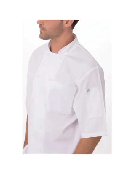 Veste de cuisine mixte blanche Chef Works Montreal Cool Vent S