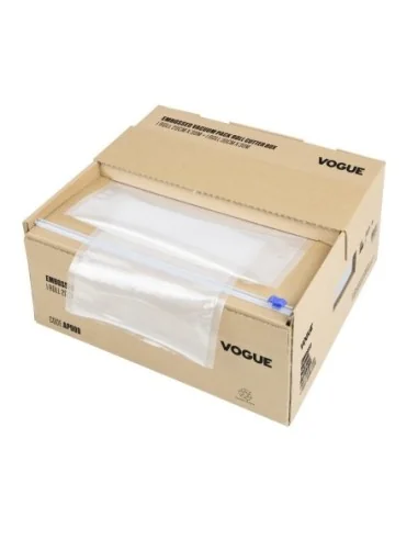 Rouleau d'emballage sous vide Vogue avec boîte de découpe (gaufré) 200 mm et 300 mm, lot de 2
