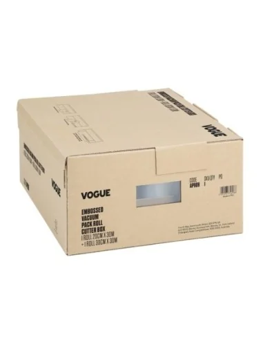 Rouleau d'emballage sous vide Vogue avec boîte de découpe (gaufré) 200 mm et 300 mm, lot de 2