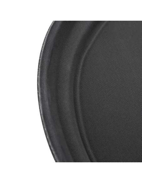 Plateau ovale antidérapant en polypropylène noir Olympia Kristallon 685mm
