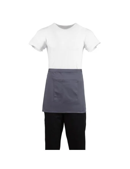 Tablier serveur court Whites gris anthracite