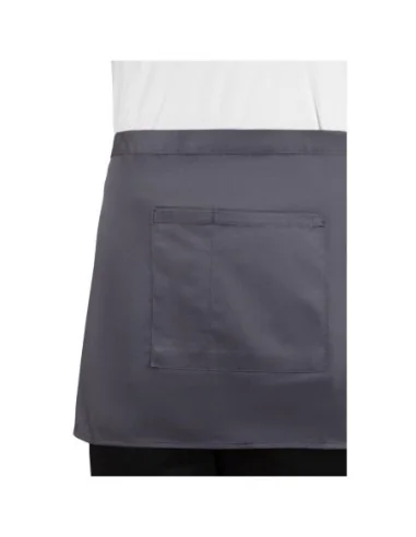 Tablier serveur court Whites gris anthracite