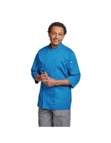 Veste de cuisine mixte Chef Works bleue XL