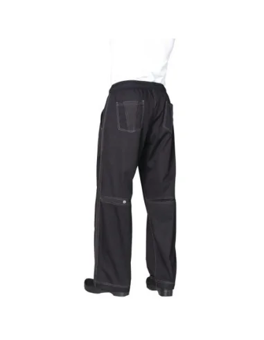 Pantalon de cuisine mixte Baggy Chef Works noir L