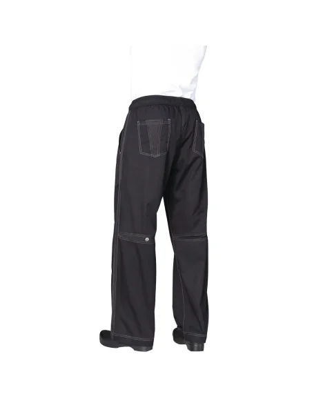 Pantalon de cuisine mixte Baggy Chef Works noir L