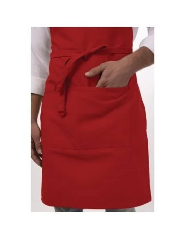 Tablier bavette Chef Works rouge
