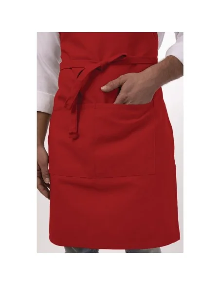 Tablier bavette Chef Works rouge