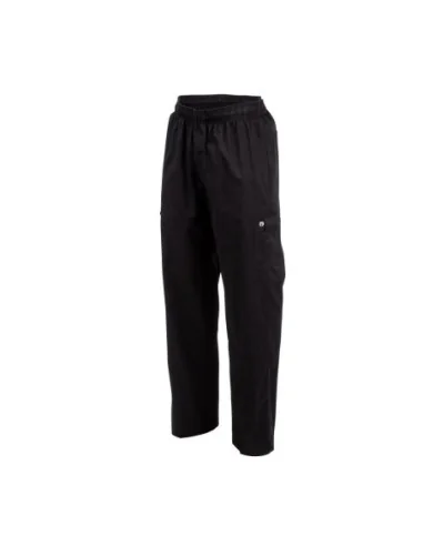 Pantalon de cuisine mixte Chef Works Slim Fit Cargo noir L