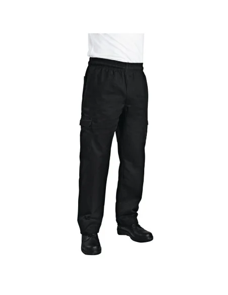Pantalon de cuisine mixte Chef Works Slim Fit Cargo noir M