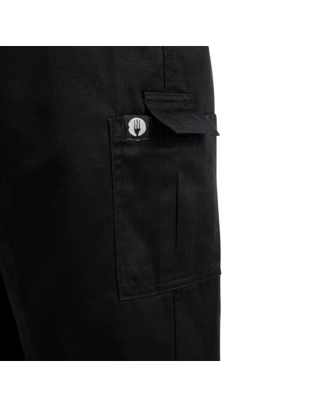 Pantalon de cuisine mixte Chef Works Slim Fit Cargo noir XL