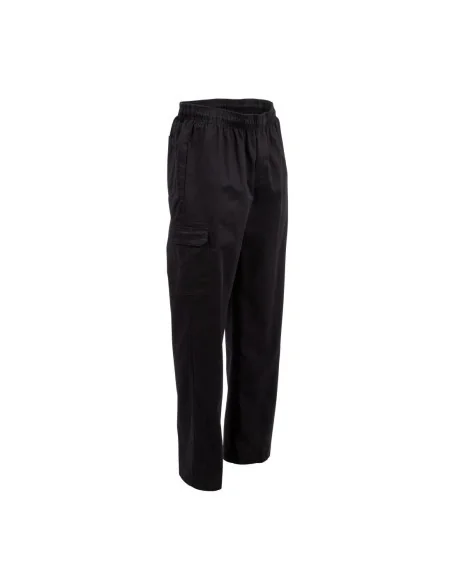 Pantalon de cuisine mixte Chef Works Slim Fit Cargo noir XXL