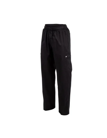Pantalon de cuisine mixte Chef Works Slim Fit Cargo noir XXL