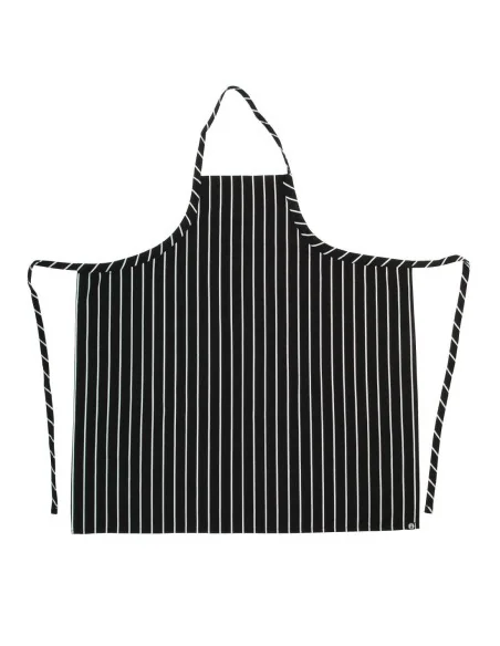 Tablier bavette tissé Chef Works Premium rayures noires et blanches