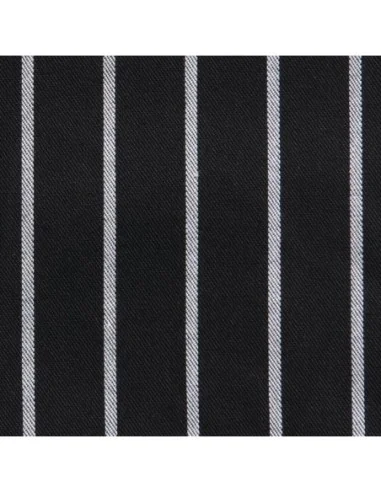 Tablier bavette tissé Chef Works Premium rayures noires et blanches