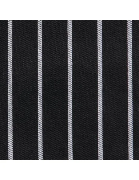Tablier bavette tissé Chef Works Premium rayures noires et blanches