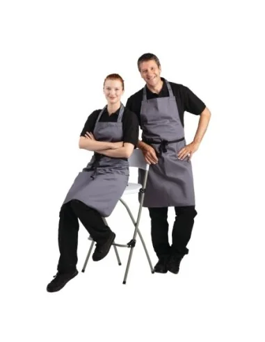 Tablier bavette Whites polyester-coton anthracite