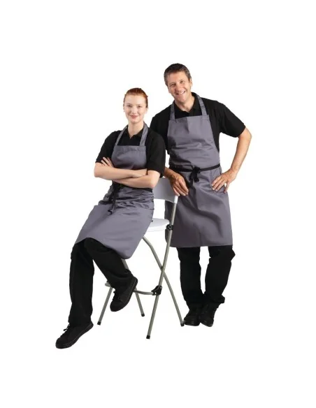 Tablier bavette Whites polyester-coton anthracite