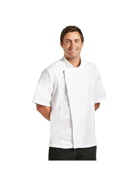 Veste de cuisine mixte Cool Vent Chef Works Urban Springfield blanche XL
