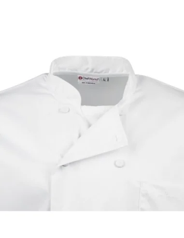 Veste de cuisine mixte blanche à manches longues Chef Works Calgary Cool Vent L