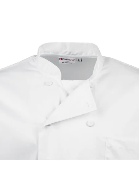 Veste de cuisine mixte blanche à manches longues Chef Works Calgary Cool Vent L