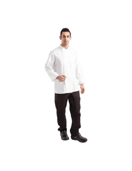 Veste de cuisine mixte blanche à manches longues Chef Works Calgary Cool Vent L