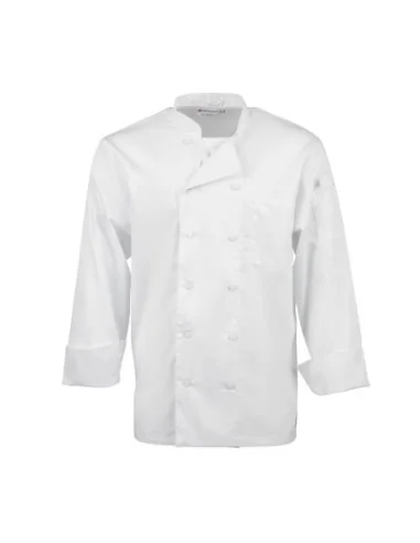 Veste de cuisine mixte blanche à manches longues Chef Works Calgary Cool Vent L