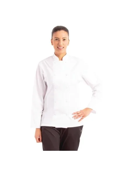 Veste de cuisine mixte blanche à manches longues Chef Works Calgary Cool Vents M