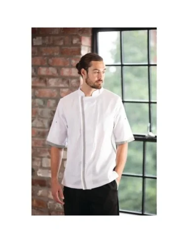Veste de cuisine blanche à manches courtes Southside M