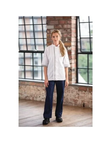 Veste de cuisine blanche à manches courtes Southside M