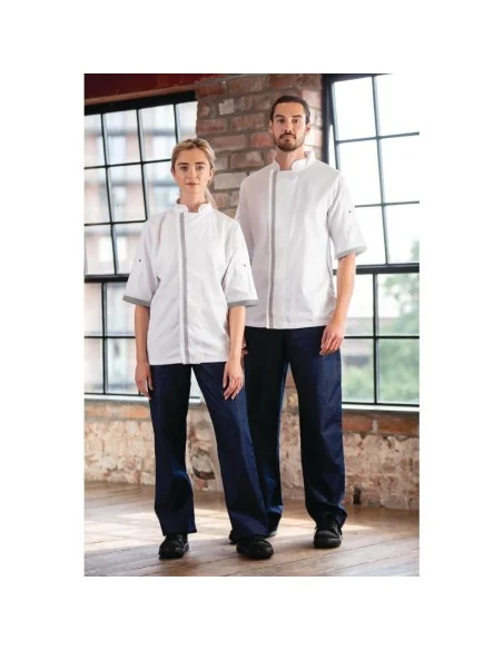 Veste de cuisine blanche à manches courtes Southside M