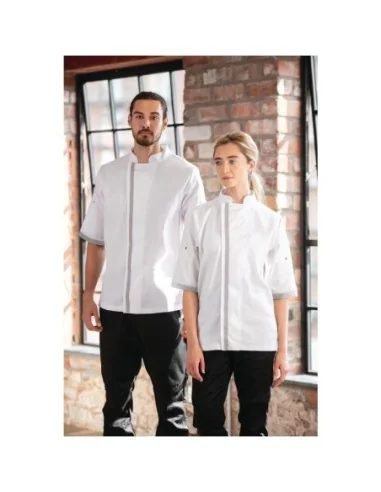 Veste de cuisine blanche à manches courtes Southside XS