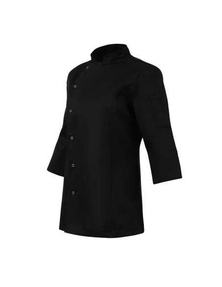 Veste de cuisinier femme ajustée Whites noire taille S